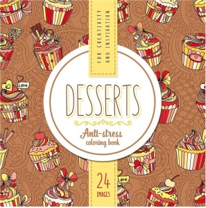 KOLOROWANKA ANTYSTRESOWA 200X200 12 DESSERTS