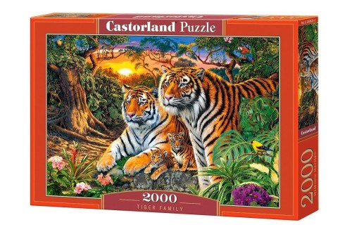 Puzzle 2000 Tiger Family CASTOR, Castorland