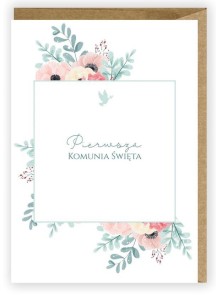 KARTKA OKOLICZNOŚCIOWA, EKO KOPERTA KOMUNIA K062