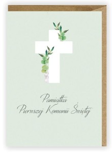KARTKA OKOLICZNOŚCIOWA, EKO KOPERTA KOMUNIA K061
