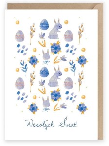 KARTKA OKOLICZNOŚCIOWA NIEBIESKA, EKO KOPERTA K093