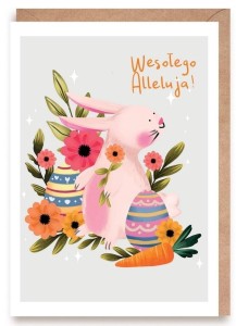 KARTKA OKOLICZNOŚCIOWA ZAJĄC WIELKANOCNY, EKO K166