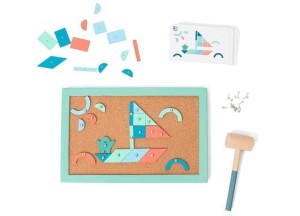 DREWNIANA PRZYBIJANKA Z KARTAMI PRACY, BS TOYS