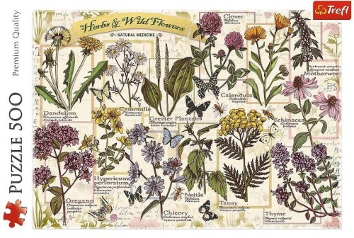 Puzzle 500 Zielnik: Zioła lecznicze TREFL, Trefl