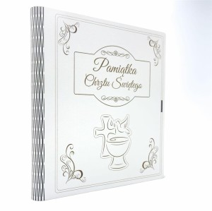 BIBLIA. PAMIĄTKA CHRZTU ŚW. SREBRNA - KIELICH