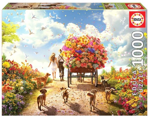 Puzzle 1000 Kwiecisty spacer G3, Educa
