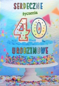 KARTKA OKOLICZNOŚCIOWA URODZINY 40 TS42