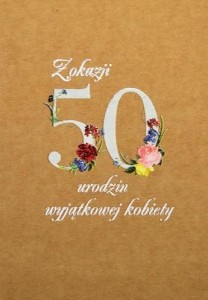KARTKA OKOLICZNOŚCIOWA EKO URODZINY 50 TS51