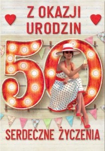 KARTKA OKOLICZNOŚCIOWA URODZINY 50 MF33