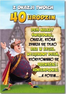 KARTKA OKOLICZNOŚCIOWA URODZINY 40