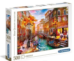 PUZZLE 500 ZACHÓD SŁOŃCA NAD WENECJĄ, CLEMENTONI