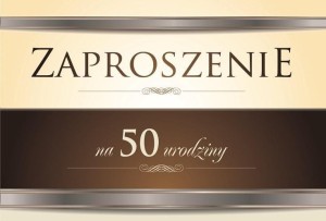 ZAPROSZENIE URODZINY 50 ZT08 (10SZT.)
