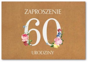 ZAPROSZENIE URODZINY 60 ZT40 (10SZT.)