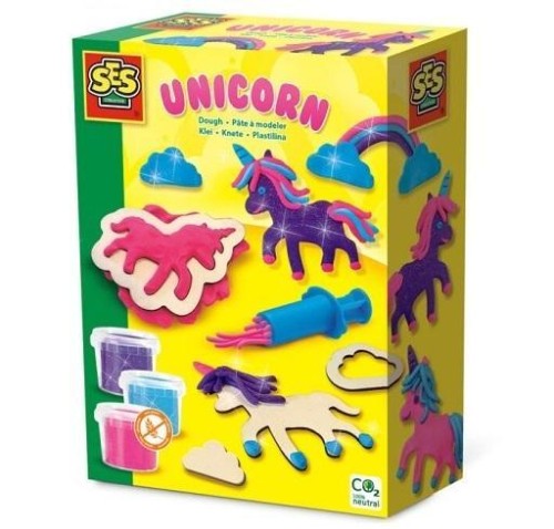 Ciastolina brokatowa neon Jednorożec, SES