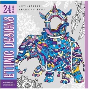 KOLOROWANKA ANTYSTRESOWA 200X200 12 ETHNIC DESIGNS