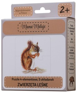 PUZZLE 4-ELEMENTOWE ZWIERZĘTA LEŚNE