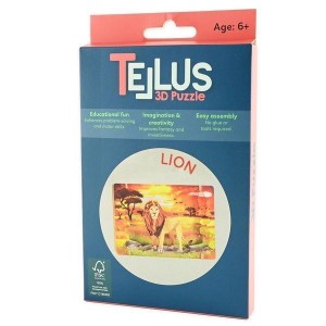 DREWNIANY ROZKŁADANY TEATRZYK 3D - LEW, ROBE