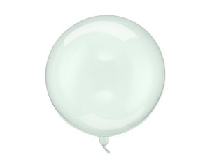 BALON KULA TRANSPARENTNY ZIELONY 40CM