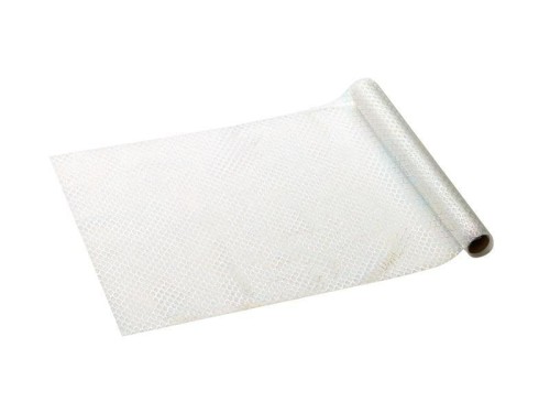 Bieżnik tiulowy łuski biały 0,36x3m, PartyDeco