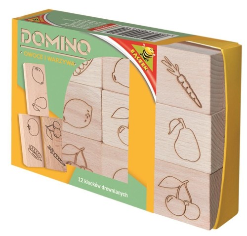 Domino drewniane - owoce i warzywa, Baczek