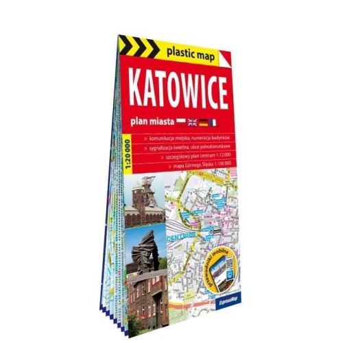 Plastic map Katowice 1:20 000, praca zbiorowa