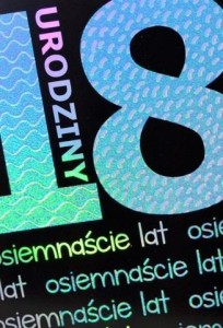 KARTKA OKOLICZNOŚCIOWA URODZINY 18 TS18