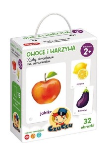 CZUCZU KARTY OBRAZKOWE NA SZNURKU OWOCE I WARZYWA