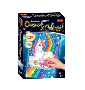 OBRAZEK Z CEKINÓW. JEDNOROŻEC, RANOK-CREATIVE