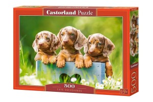 PUZZLE 500 CUTE DACHSHUNDS CASTOR, CASTORLAND