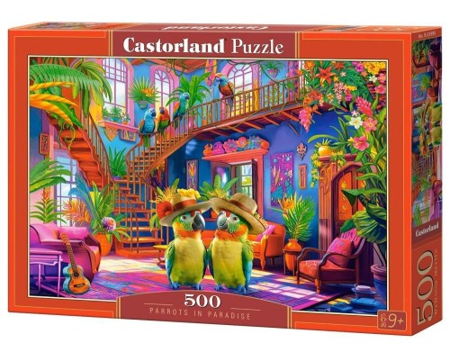 Puzzle 500 Parrots in Paradise CASTOR, Castorland