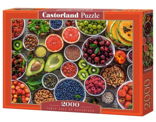 Puzzle 2000 Table Full of Superfood, Castorland