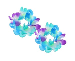 BRANSOLETKI HAWAJSKIE NIEBIESKO-FIOLETOWE 2SZT