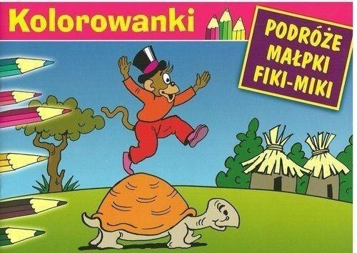 Malowanka - Podróże małpki Fiki-Miki. Żółw G&amp;P