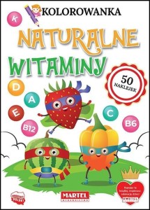KOLOROWANKA Z NAKLEJKAMI NATURALNE WITAMINY
