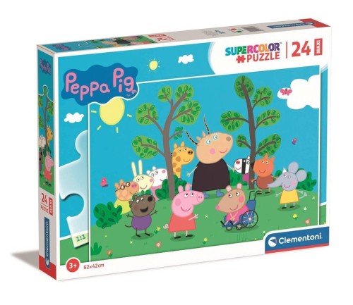 Puzzle 24 Maxi Super Kolor Peppa Pig, Clementoni
