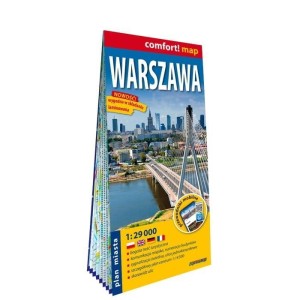 COMFORT! MAP WARSZAWA PLAN MIASTA 1:29 000