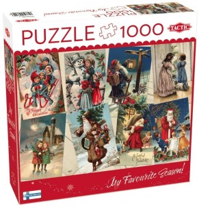 PUZZLE 1000 VINTAGE CHRISTMAS CARDS, TACTIC