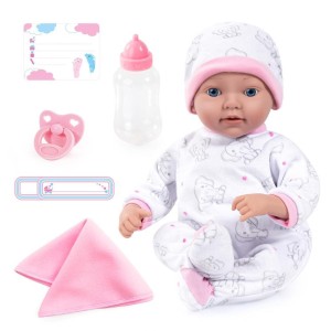 LALKA REBORN BABY 38CM Z AKCESORIAMI, BAYER DESIGN