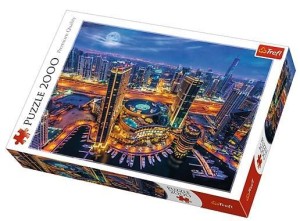 PUZZLE 2000 ŚWIATŁA DUBAJU TREFL, TREFL