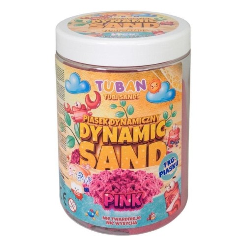 Piasek dynamiczny różowy 1kg, Tuban