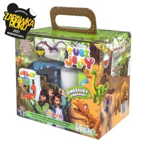 ZESTAW TUBI JELLY 6 KOL. + AKWARIUM - DINOZAURY