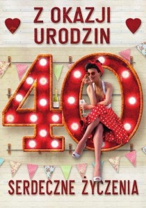 KARTKA OKOLICZNOŚCIOWA URODZINY 40 MF31