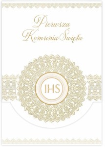 KARNET B6 Z KIESZONKĄ KOMUNIA. HOSTIA
