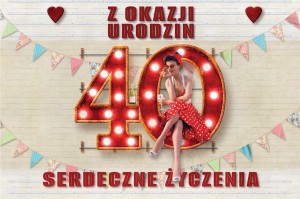 ZAPROSZENIE URODZINY 40 (10SZT)