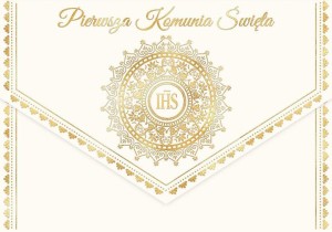 KARNET KOPERTA A5 KOMUNIA. IHS