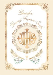 KARNET B6 KOMUNIA. ORNAMENT