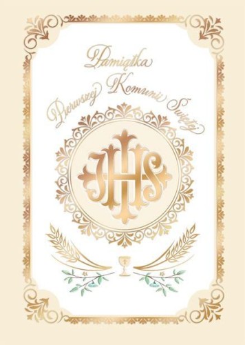 Karnet B6 Komunia. Ornament