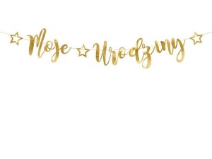 GIRLANDA MOJE URODZINY ZŁOTA 16,5X90CM