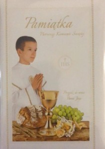 KSIĄŻECZKA BROKAT A5 KOMUNIA WZÓR NR 014
