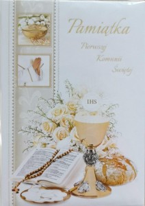 KSIĄŻECZKA BROKAT A5 KOMUNIA WZÓR NR 018